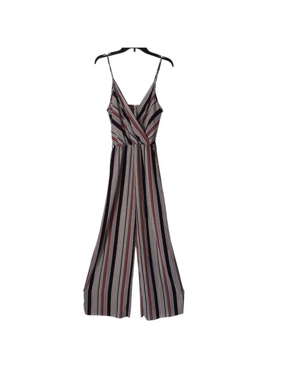 Sans Souci Women Striped Wrap Wide Leg Multicolor Jumpsuit Size S